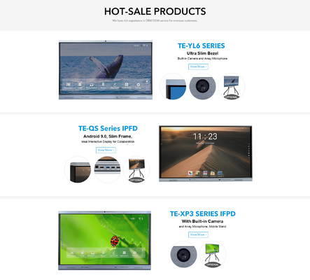 Interaktywny wyświetlacz LCD z płaskim ekranem 4K Android 11 Multi Touch Monitor z ekranem dotykowym LED z gniazdem OPS do edukacji