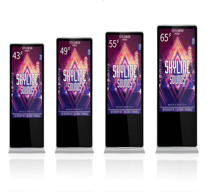 Wyświetlacz kiosku LED, interaktywna maszyna reklamowa Digital Signage Ekran CE 10 punktów dotykowych