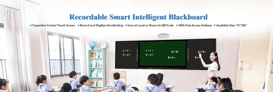 75'' interaktywny monitor z ekranem dotykowym, panel LED Inteligentna tablica, inteligentna tablica