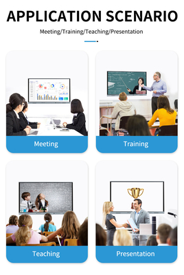 65-calowy interaktywny wyświetlacz LED, inteligentny panel płaski z systemem Android, 20/40 punktów dotykowych, na podczerwień, kolor czarny