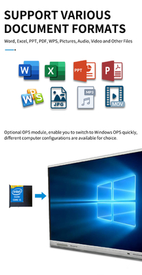 Fabryczny hurtowy ekran dotykowy Interaktywny płaski panel wyświetlacz z podczerwonym dotykiem i zdalnym ulepszeniem przez sieć internetową Interaktywny ekran dotykowy Whiteboard Monitor telewizyjny