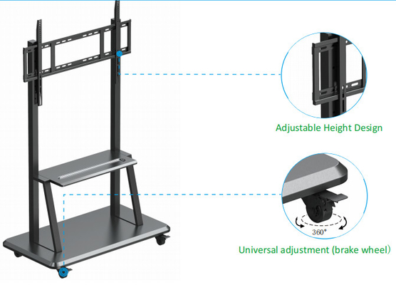 220lbs Elektroniczny stojak mobilny 800x600mm do monitora z ekranem dotykowym