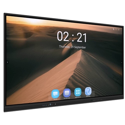 Android 13 IR Interaktywny tabliczka palcowa Touch 65 75 86 cali 4K Smart Panel Display z wifi RJ45 bezprzewodowy podział z tabletu / telefonu / laptopa do spotkań biurowych szkoły
