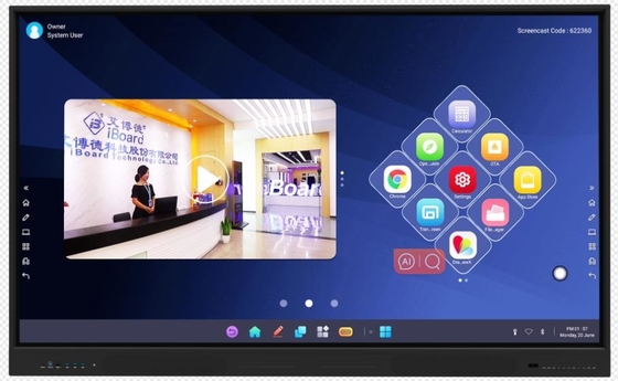 4K rozdzielczość 86 cali Led Smart Board All In One Komputer Interaktywny płaski panel wyświetlacz do spotkań i nauczania