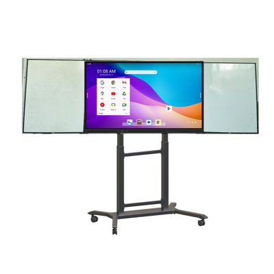 75" android Multi Finger Pen Touch 4K UHD LED Smart Blackboard Google PC Kamera Skaner mikrofonu Wbudowany z ruchomym stojakem