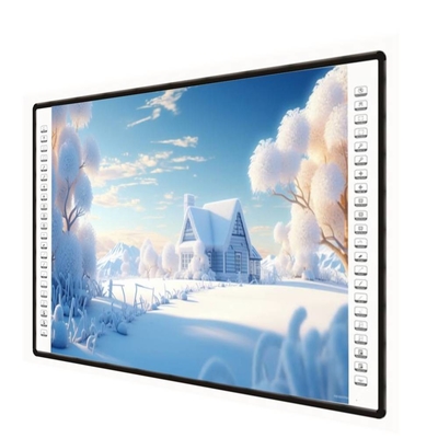 Interaktywna tablica projektorów 4K 82 85 102 Inch Side Bar 10 Touch Points USB PC Pen Finger Writing White Board Dla szkół