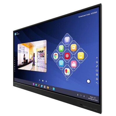 65 75 86 cali 4K Ultra HD Windows OS Smart Board Wall Mounted LCD Display z ruchomym stożkiem