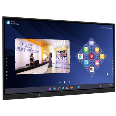 65 75 86 98 cali LCD Smart Board Interaktywny 4mm Szkło hartowane Android Windows 10/11 Pro Touch Finger Smart Monitor
