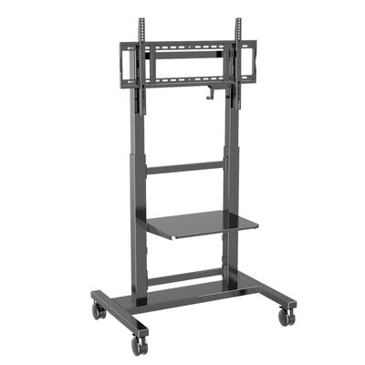 Regulowany stojak interaktywny do tablicy z udźwigiem 100 kg i obrotowymi kółkami z hamulcem 360° do telewizorów 55-86 cali