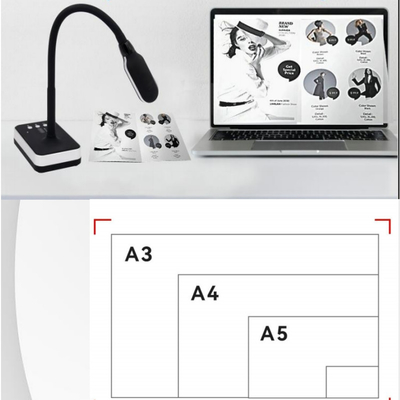 USB 2.0 Visualizer Skaner kamery dokumentów rozmiar A3 A4 A5