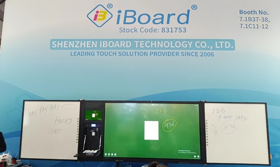 iboard fabryczny bezpośredni 75-calowy zamykalny zapisywalny połączony Blackboard Smart Whiteboard Interaktywny płaski panel wyświetlacz All In One z wsparciem stojącym Marker Pen Chalk Rozwiązanie edukacyjne pisania