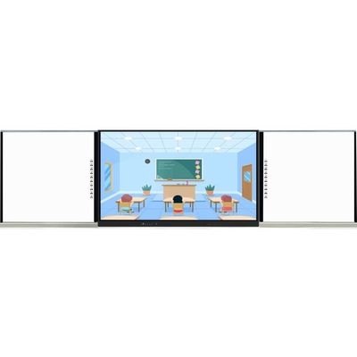 75 86 98 cali inteligentny panel dotykowy typu ABA z bocznymi płytami Android pc system mikrofonu kamery w jednym dla nauczania zespołów zoom spotkania z oprogramowaniem wifi