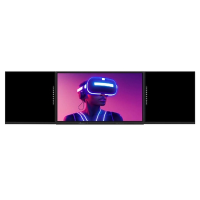75 86 98 cali inteligentny panel dotykowy typu ABA z bocznymi płytami Android pc system mikrofonu kamery w jednym dla nauczania zespołów zoom spotkania z oprogramowaniem wifi