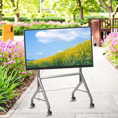 nowy przyjazd Interaktywny stojak na tablicy przenośnej 42 do 75 cali Monitor telewizyjny Podnoszenie mobilnego stoiska Maksymalne łożyska 60KGS Mocne koła Łatwe przesuwanie do interaktywnego stoiska na tablicy przenośnej