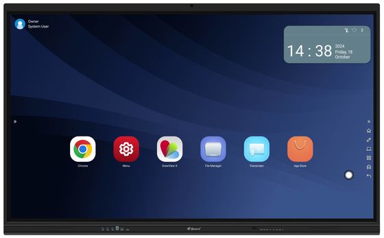 86-calowy interaktywny panel inteligentny z certyfikatem Google EDLA. Android 13 z wbudowanym systemem Enjoy.