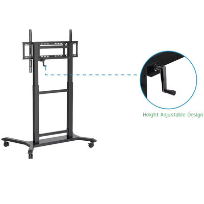 IBoard Wysokość regulowana 42"-86" wózek z wieloma mobilnymi telewizorami dla interaktywnego płaskiego panelu Smart Whiteboard VESA 100*100-800*600mm