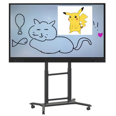 IBoard Wysokość regulowana 42"-86" wózek z wieloma mobilnymi telewizorami dla interaktywnego płaskiego panelu Smart Whiteboard VESA 100*100-800*600mm