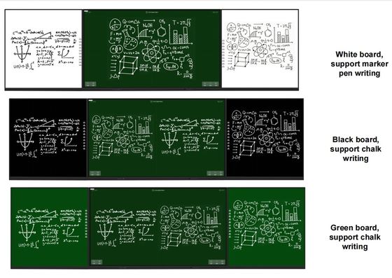IBoard Factory Direct University School Interaktywny Smart Black ChalkBoard Marker Pen Biały Płytek Zielona Płytka dotykowa Wyświetlacz 75 86 98 cali Do edukacji Interaktywny płaski panel z IR Sideboard