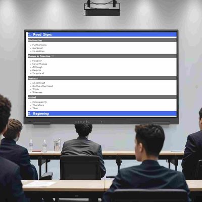 86-calowy interaktywny płaski ekran Smart TV z zaktualizowanym systemem Androida