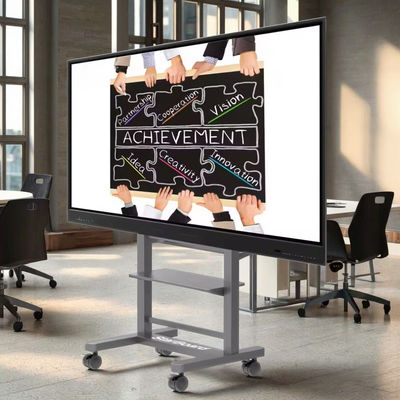 Konfigurowalny interaktywny panel płaski 75 cali Android 14 OPS PC Wifi BT USB RJ45 Oprogramowanie dotykowe Smart Board do spotkań biznesowych