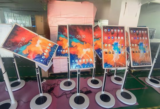 Kiosk z ekranem dotykowym 32 cali Smart TV bezprzewodowe przenośne Androidowe ładowalne telewizory z ekranem dotykowym LCD Smart Mobile Mini TV Display