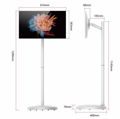 27 cali przenośny inteligentny ekran obracający Smart TV do wyświetlania w sklepie / SOHO / Outdoor