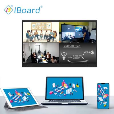 65-calowy ekran dotykowy Smart Board Interaktywny panel wyświetlający z zintegrowaną kamerą i mikrofonem do edukacji na odległość Centrum szkoleniowe e-learning Spotkania wideo i współpraca cyfrowa