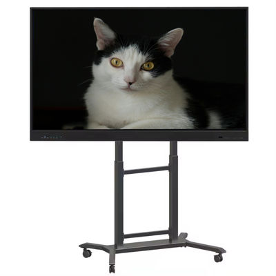 98-calowy interaktywny płaski panel 4K Android 14 8+128 GB cyfrowy, inteligentny ekran dotykowy Android OPS, opcjonalny mobilny stojak do klasy i na spotkania
