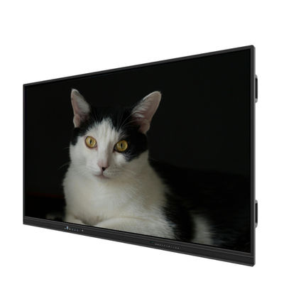 98-calowy interaktywny płaski panel 4K Android 14 8+128 GB cyfrowy, inteligentny ekran dotykowy Android OPS, opcjonalny mobilny stojak do klasy i na spotkania