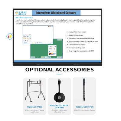 2026 Nowości Rozdzielczość 4K UHD System Android 13/14 50 Punktów Dotyku Interaktywna Tablica Biała Smart Board do Nauczania i Spotkań