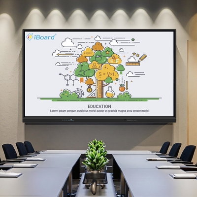 98-calowy interaktywny płaski panel 4K UHD z ekranem dotykowym, funkcją projekcji AI i inteligentną tablicą do sal konferencyjnych