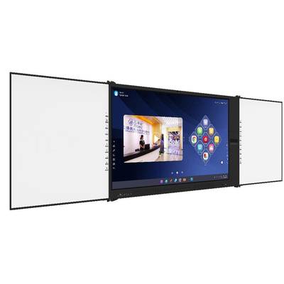 Inteligentny tabliczka czarna 75 86 Inch Android Windows PC All In One Komputer PC z bocznymi płytami dotykowymi USB HDMI TYPE-C Porty opcjonalne z podnośnikiem mobilnym