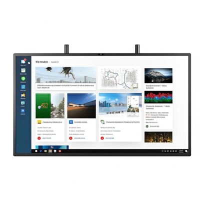 Interaktywna tablica LED z systemem Android 14, ultra precyzyjnym dotykiem na podczerwień i opcjonalną kamerą i mikrofonem dla szkół i spotkań