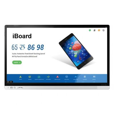 Interaktywna tablica IBoard 55-98 cali, inteligentna tablica do nauki z wyświetlaczem 4K HD, podwójnym systemem Windows i Android, szkło hartowane antyrefleksyjne