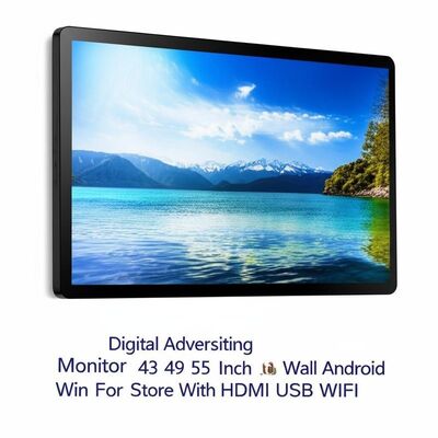Monitor reklamowy cyfrowy 32 cale z systemem Android PC OS, dotykowy ekran ścienny do sklepów, lotnisk, hoteli