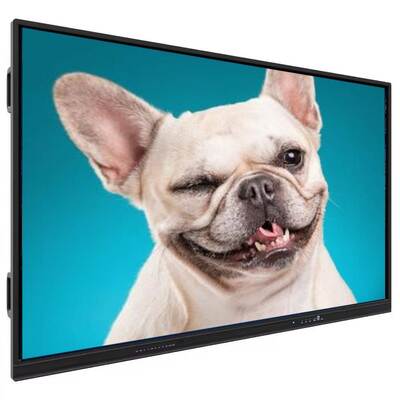 Interaktywny panel płaski z dwustronnymi klawiszami skrótów, obsługą czujnika światła i temperaturą pracy 0°C~50°C do spotkań biznesowych