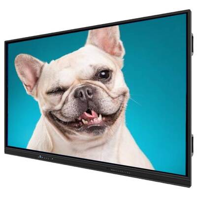 Interaktywny panel płaski z dwustronnymi klawiszami skrótów, obsługą czujnika światła i temperaturą pracy 0°C~50°C do spotkań biznesowych