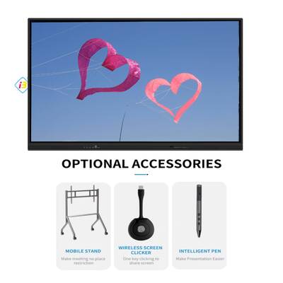 IBoard Factory Android 9.0 Interaktywny płaski panel z 50.000 godzin żywotności i 40 punktami dotykowymi dla lepszego nauczania