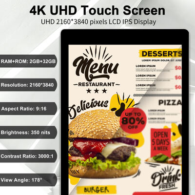 43 55 65 75 cali Ekran dotykowy pojemnościowy w pomieszczeniach podłogowych Standing Digital Signage 4K Commercial Interactive Advertising Display