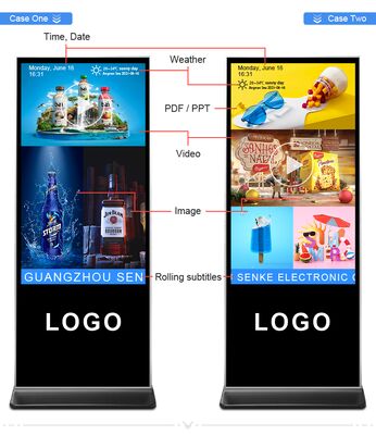 iBoard 43-calowy stojak podłogowy pionowy ekran dotykowy LCD inteligentny ekran reklamowy cyfrowy wyświetlacz reklamowy odtwarzacz