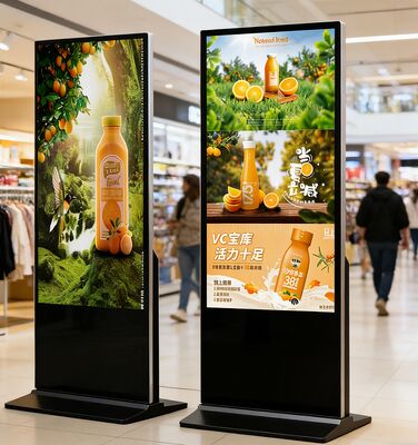 55/65/75 Ekran dotykowy w pomieszczeniach domowych Reklama LCD Totem Kiosk pionowy CMS Oprogramowanie Ekran LED Digital Signage and Displays