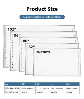 96 Inches Optical Interactive Whiteboard with Optical Imaging Touch Technology and 1920x1080 Pixels Resolution