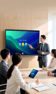 75 cali 4K UHD Interaktywny płaski panel z 20 punktami Multi Touch i Android 9.0 OS Smart Board