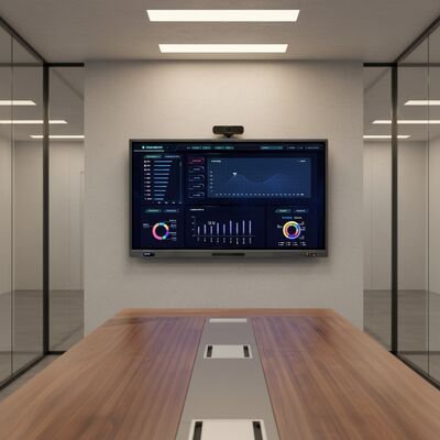 98-calowy interaktywny płaski panel z rozdzielczością 4K UHD Android 9.0 i wbudowanymi głośnikami 2 x 10W dla zwiększonej współpracy