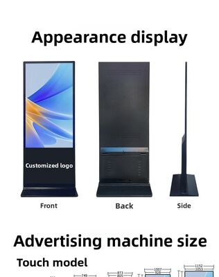 43 50 55 cali Podłoga stojąca Komercyjny wyświetlacz LCD Reklama Ekran dotykowy Monitor Digital Signage Kiosk