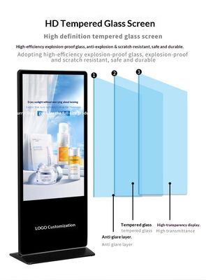 43/55 HD Wnętrze Pionowy Kiosk Reklamowy All-In-One Ekran LCD Dotknięty Ekran Interaktywny Digital Signage