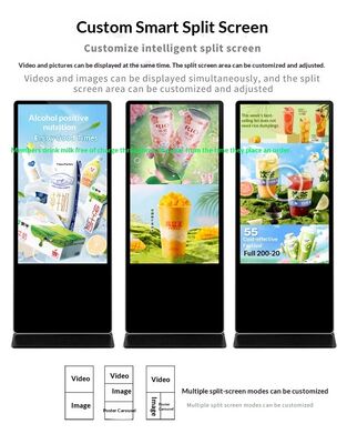 43 50 55 cali Podłoga stojąca Komercyjny wyświetlacz LCD Reklama Ekran dotykowy Monitor Digital Signage Kiosk