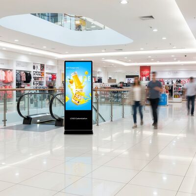 43/55 HD Wnętrze Pionowy Kiosk Reklamowy All-In-One Ekran LCD Dotknięty Ekran Interaktywny Digital Signage