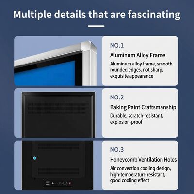 Digital Signage z kątem widzenia >178° i temperaturą przechowywania -20°C do 60°C z CMS opartym na chmurze lub na miejscu