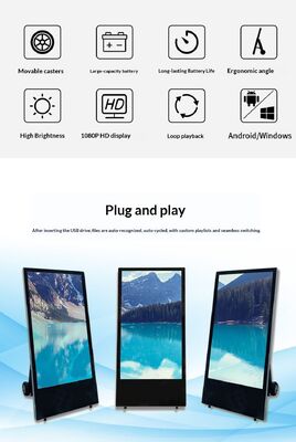 32/45 Floor-standing Touch Screen Kiosk with Android System Remote Management and Vertical Display Mode for Interactive Digital Signage